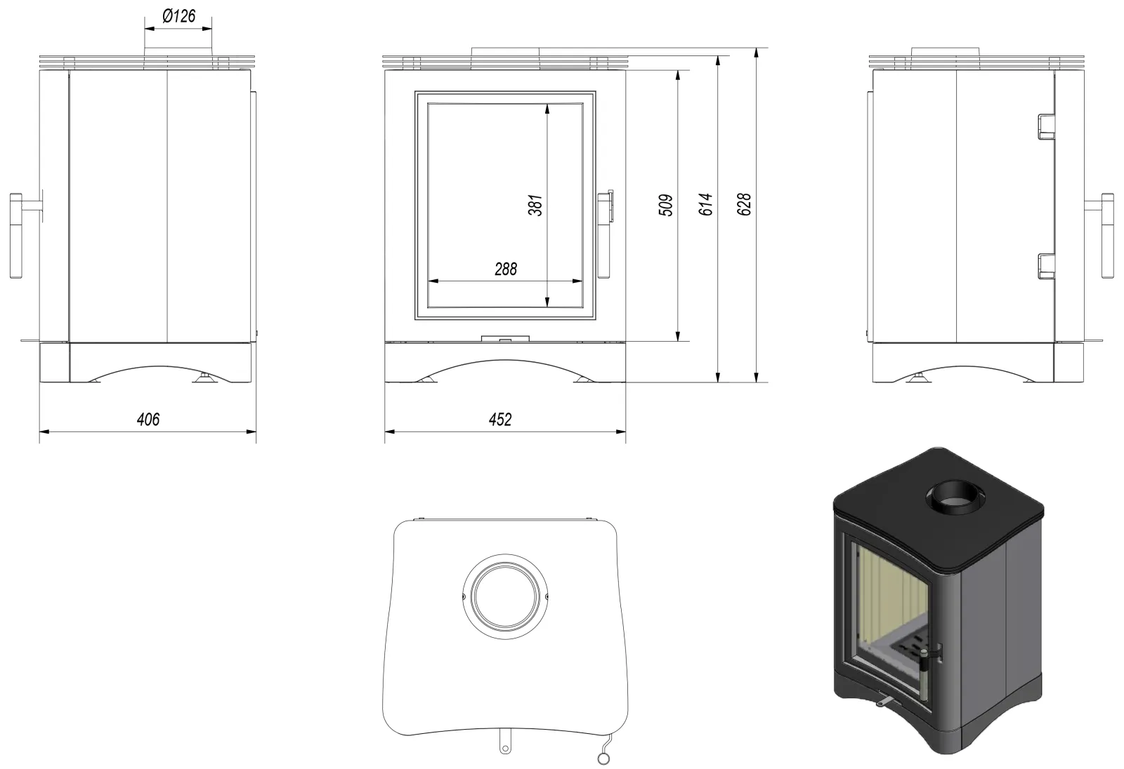 Liatinové kachle KOZA K5 - Obrázek 2