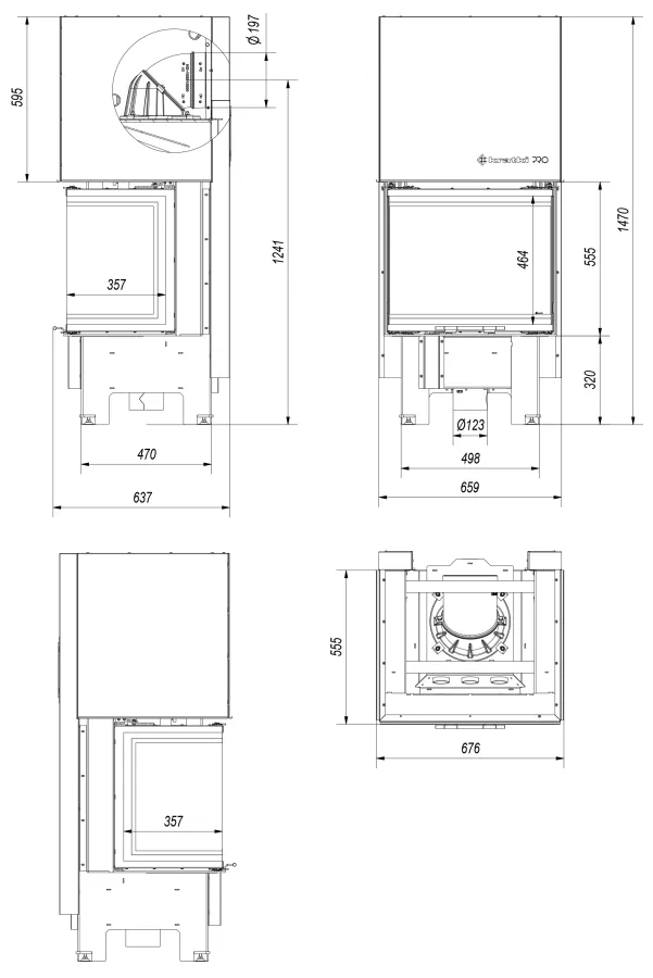 Krbová vložka NBC 9 trojstranné presklenie - Obrázek 5