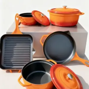 HÓSSE 5 dílná litinová sada oranžová