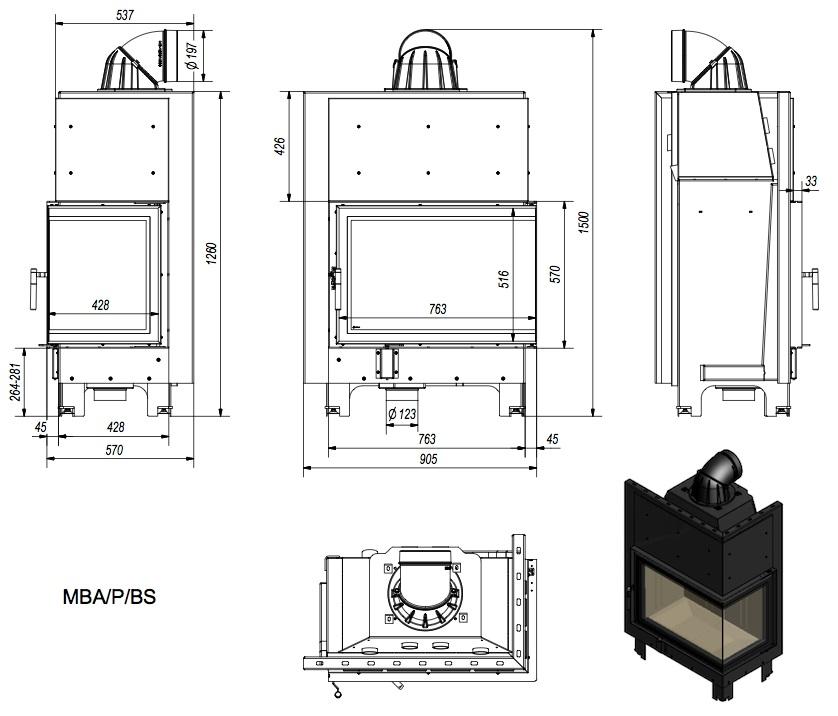 Krbová vložka MBA 17 BS pravé presklenie - Obrázek 5