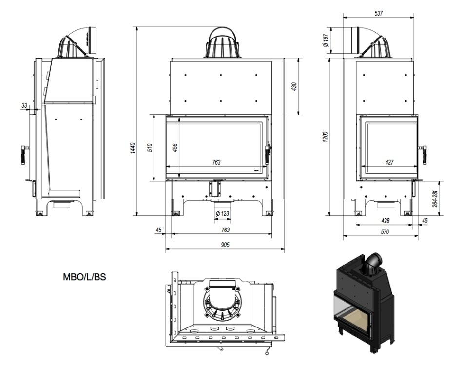Krbová vložka MBO 15 BS ľavé presklenie - Obrázek 6