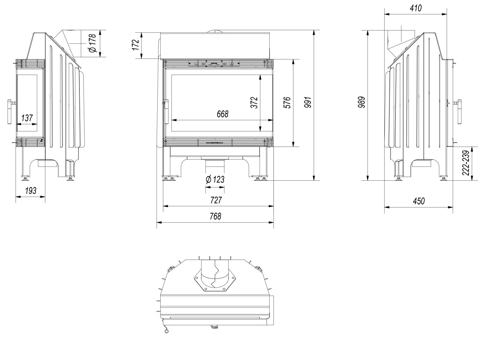 Krbová vložka BLANKA 12 BS pravé prosklení - Obrázek 4